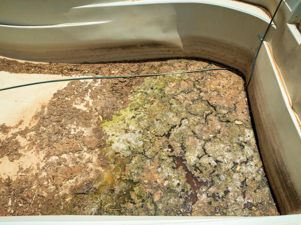 A general view of Chrissy and Bill Ashby's swimming pool at their property on January 16, 2019 in Tilpa, Australia. Chrissy elaborates on being able to deal with the extreme heat, the drought, the dust but is deeply concerned about getting justice in regards to the poor state of the river. Local communities in the Darling River area are facing drought and clean water shortages as debate grows over the alleged mismanagement of the Murray-Darling Basin. Recent mass kills of hundreds of thousands of fish in the Darling river have raised serious questions about the way WaterNSW is managing the lakes system, and calls for a royal commission. (Photo by Jenny Evans/Getty Images)