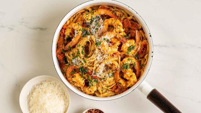 Prawn pasta is a winner. Picture: Supplied