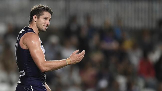 Jesse Hogan averaged 92 points per game for the Demons in 2018. Picture: Ian Hitchcock/Getty Images