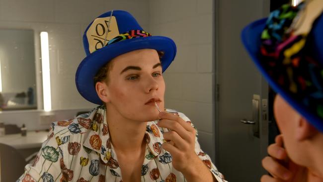 Townsville Eisteddfod 2023. Age 16 to 18 Demi-Character Solo. Isaiah de Hoog gets ready. Picture: Evan Morgan.