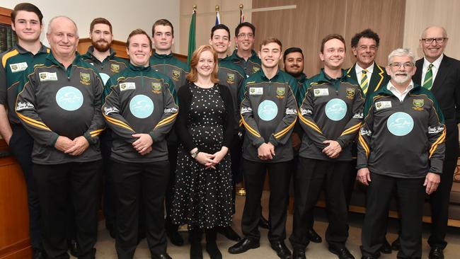 Irish consul general Jane Connolly joined the Randwick Petersham cricket club for a farewell dinner ahead of their tour of England and Ireland, departing July 1. Picture: Peter Bannigan.