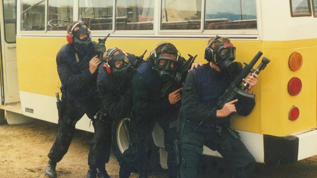 Keith Banks at the front on the SAS instructors' course.