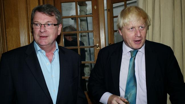 With Boris Johnson, who Sir Lynton assisted in his questy for the mayoralty of London.