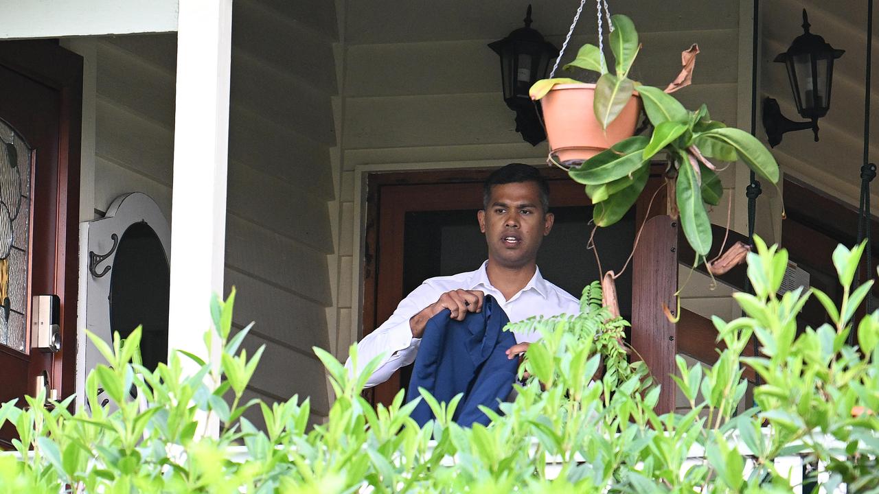 Vivian Lobo leaving his home in Windsor on Thursday. Picture: Lyndon Mechielsen / The Australian