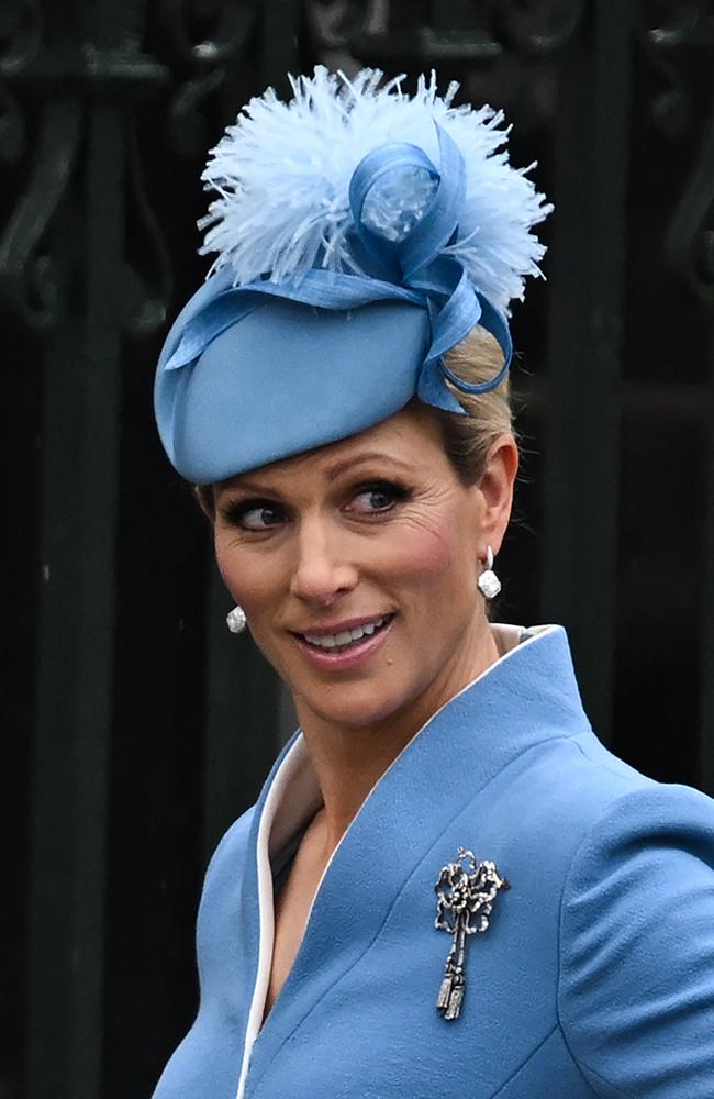 The diamond brooch, which King Charles gave sister Princess Anne when she married Zara’s father Mark Phillips in 1973, features a stylised ribbon bow with two pendant tassels. Picture: AFP