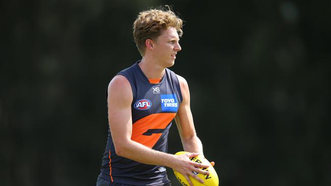 Lachie Whitfield was concussed after scoring eight points on Friday night.