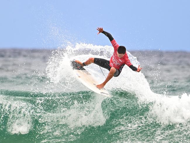 Scott Arderne The finals of the boys individual events at the Australian Interschools Surfing Championships Friday May 24, 2024. Picture, John Gass