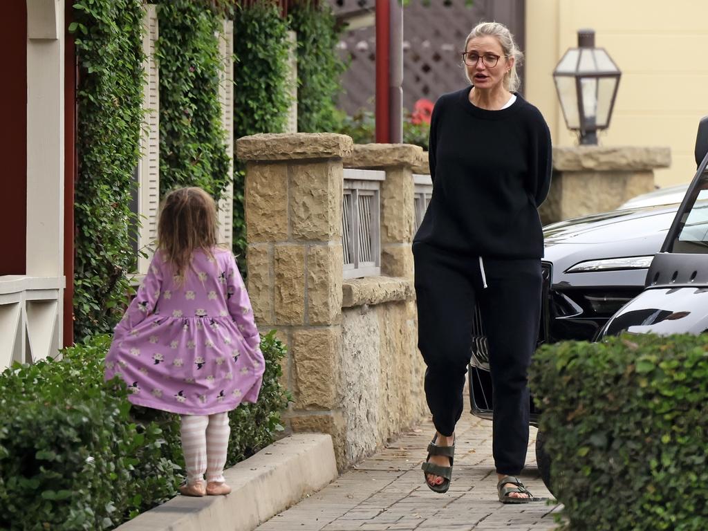 Rarely seen Cameron Diaz was spotted with her daughter Raddix in Santa Barbara. North-Sunset/Backgrid