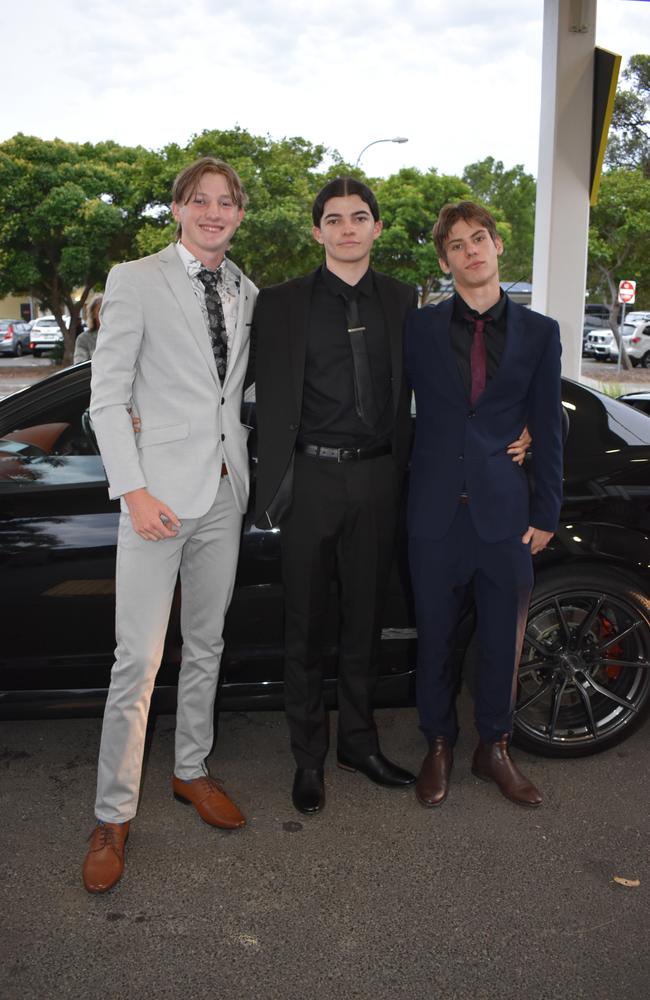 Dylan O'Brien, Brock Ballard, Matthew Gough at the Burnside State High School formal 2024.