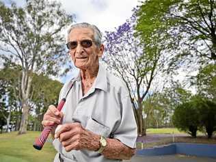 HITTING 100: Gailes Golf Club celebrate esteemed honorary annual member Ted Bousen, who turned 100 last month and still makes it to golf every Wednesday morning. Picture: Cordell Richardson