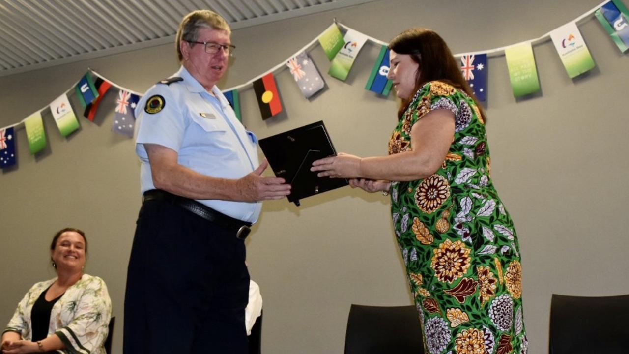 The 2021 Byron Shire Volunteer of the Year Award went to Peter Mair, a member of the State Emergency Service (SES) for 49 years. He received the award from local MP Tamara Smith.