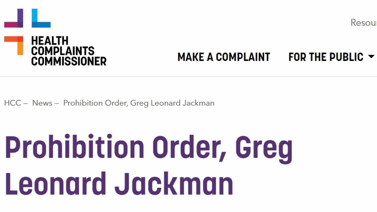 Greg Leonard Jackman received a nine-month ban but will be able to resume work as a counsellor next month.