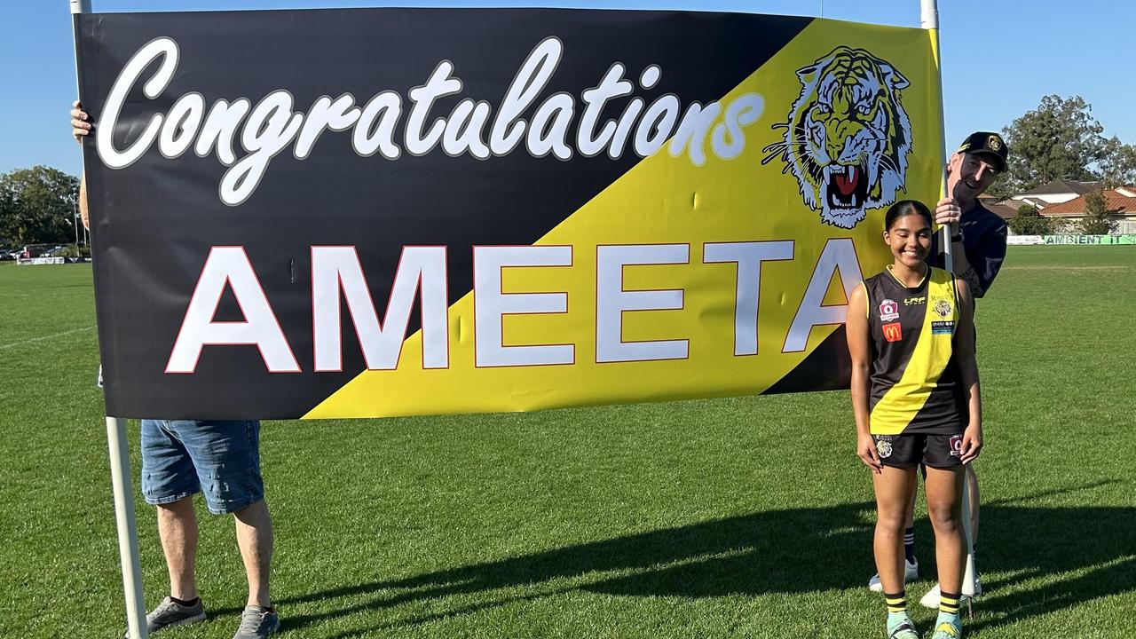 Redcliffe Tigers AFC milestone moment for Ameeta Dias.