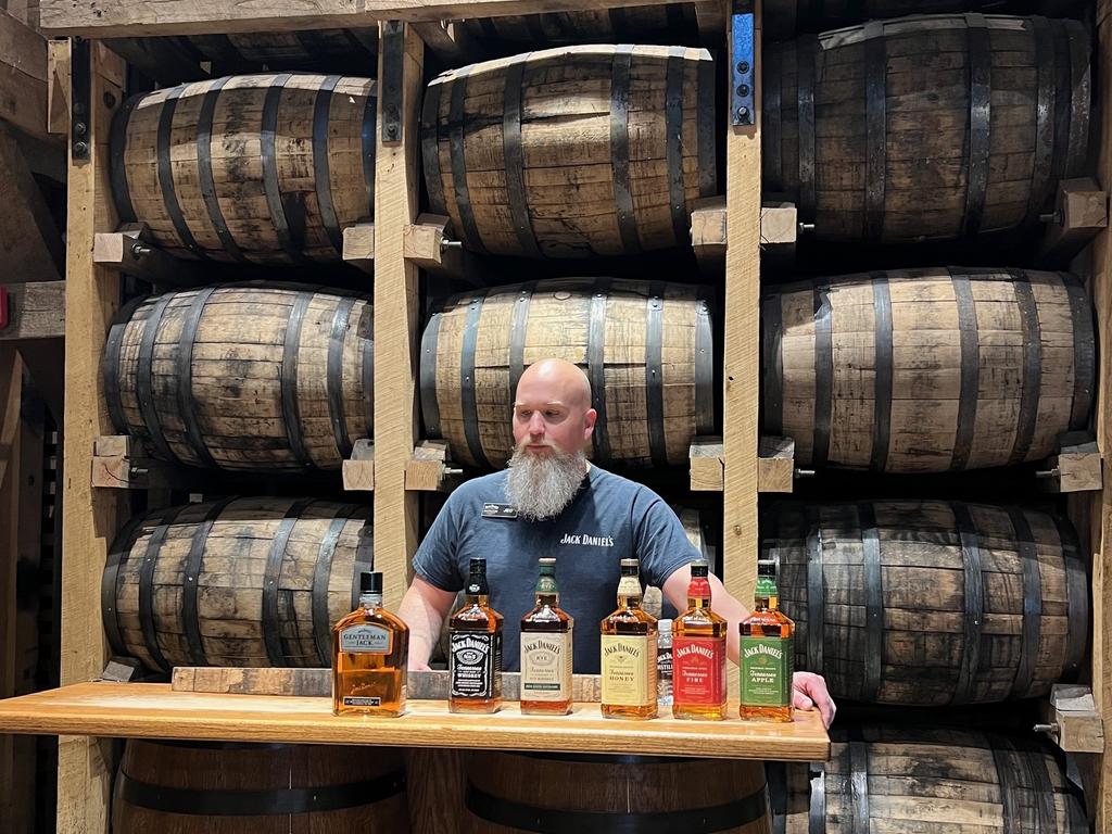 Jack Daniel’s HQ is just outside of Nashville. Brand ambassador Jed Lirette (above) is passionate about his whisky and runs an incredible tour of the sprawling distillery. Picture: news.com.au