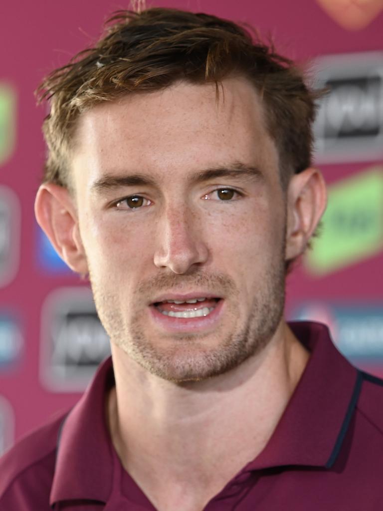 Andrews was the one tasked with fronting the media in the wake of Brisbane’s off-season trip saga. Picture: NCA NewsWIRE / John Gass