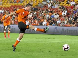 KICKING ON: Ipswich-bred Roar footballer Dylan Wenzel-Halls is among the young guns who may benefit playing under new coach Robbie Fowler. Picture: Franca Tigani