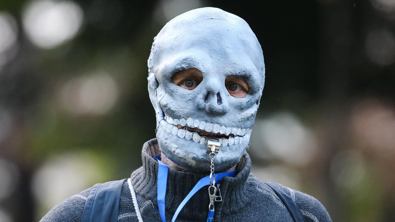 A protester in Hyde Park. Picture: NCA NewsWire / Gaye Gerard