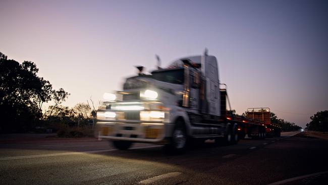 A truck driver busted behind the wheel of a triple trailer road train while high on meth to relieve his ‘boredom’ has lost a bid to keep his licence. Picture: Michael Franchi