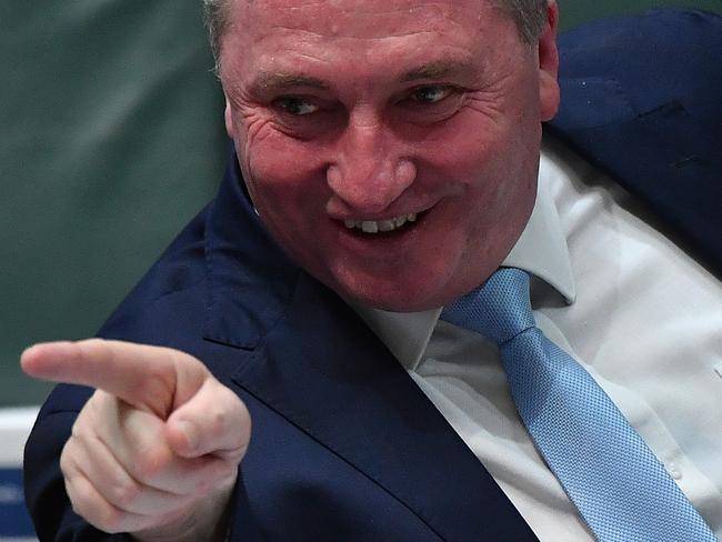 CANBERRA, AUSTRALIA - JUNE 23: Deputy Prime Minister Barnaby Joyce during Question Time in the House of Representatives at Parliament House on June 23, 2021 in Canberra, Australia. Barnaby Joyce has deposed former Nationals leader Michael McCormack during a spill called on Monday by Senator Matt Canavan, with Joyce re-elected as leader of The Nationals in a leadership contest with at least 12 votes in the 21-member partyroom. (Photo by Sam Mooy/Getty Images)