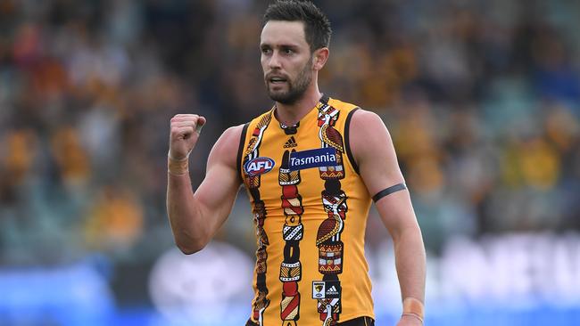 Jack Gunston was outstanding in Hawthorn’s win.