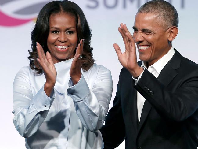 Former US President Barack Obama and his wife Michelle.