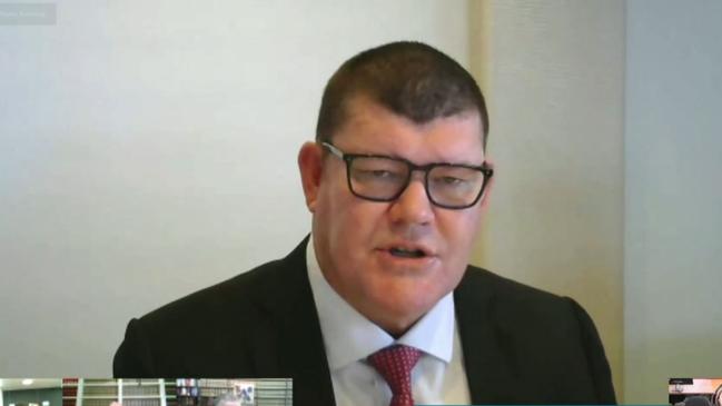 Billionaire James Packer before the NSW Casino regulator inquiry in October.