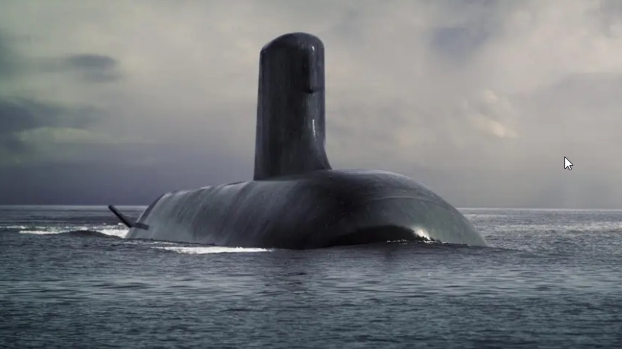 Artist’s impression of the of the Royal Australian Navy’s Future submarine, known as the Attack class.