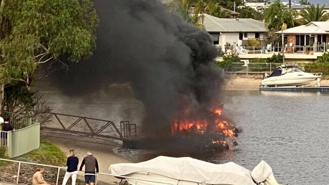 The boat was destroyed. Picture: Charles Robinson