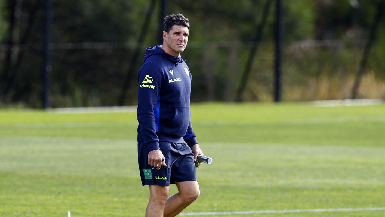 Parramatta caretaker coach Trent Barrett is in limbo. Picture: Jonathan Ng