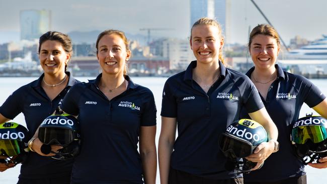 Australian sailors Lisa Darmanin, Olivia Price, Laura Harding and Annie Wilmot.