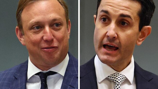 Queensland Premier Steven Miles (L) and Queensland opposition leader David Crisafulli (R). Picture: NewsWire