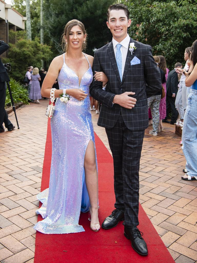 Simone Sorensen and Beau Lyttle at Fairholme College formal, Wednesday, March 29, 2023. Picture: Kevin Farmer