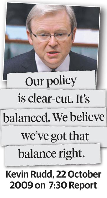 Bill Shorten and Kevin Rudd both talked about “getting the balance right”.