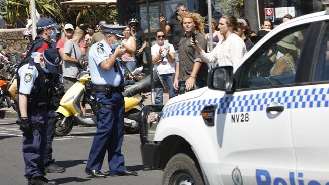 A handful of people were arrested during a “freedom” protest in Byron Bay on September 18. Picture: Liana Boss