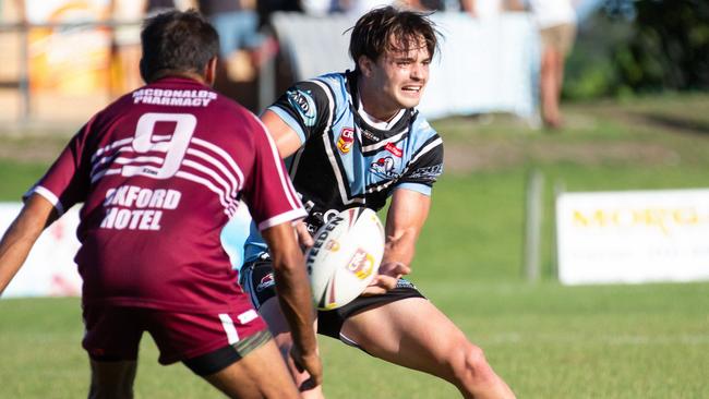 Zac Beecher in action for Ballina.