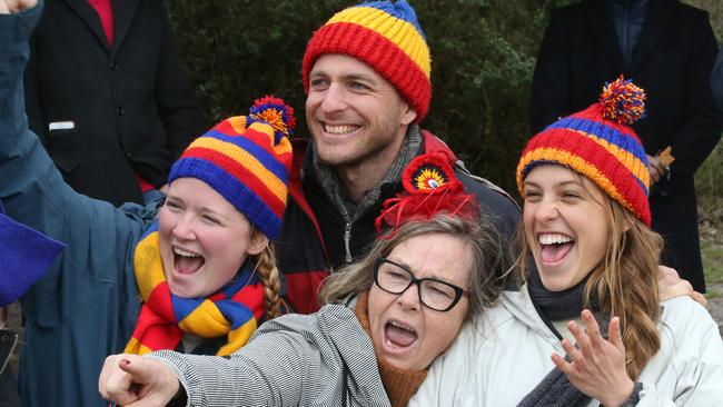 Fitzroy fans soak up the atmosphere at the Premier C grand final. Picture: David Crosling