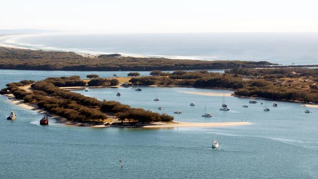 An aerial photo shows Marine Stadium at The Spit.