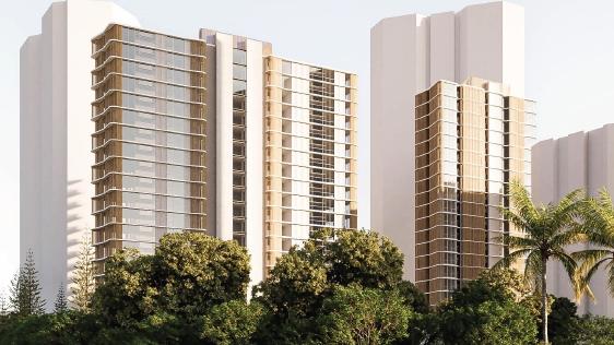 Artist impression of a proposed two-tower retirement village project on Bayview Street, Runaway Bay. Picture: Supplied