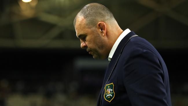 A downcast Michael Cheika ponders defeat. Picture: Getty Images