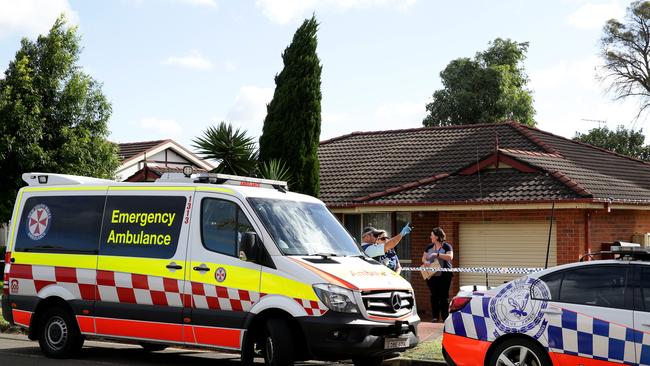 Police and paramedics attended the address yesterday afternoon after Ms Kaur’s body was found. Picture: Jonathan Ng