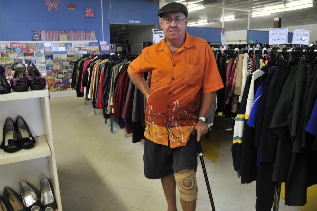 Pensioner Pedro at the Red Shield Family Store in Gladstone. 