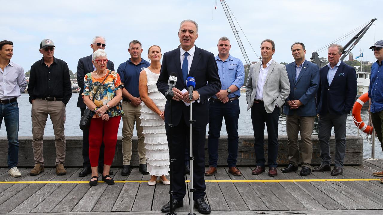 Paul Nicolaou fronts a Working Port Coalition media conference. Picture: Gaye Gerard