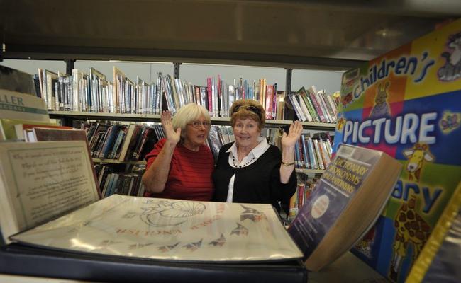 Janine Wilson from Lismore Community Action Network , left, and Trish Gibson from Friends of the Richmond Tweed Regional Library. . Picture: Cathy Adams