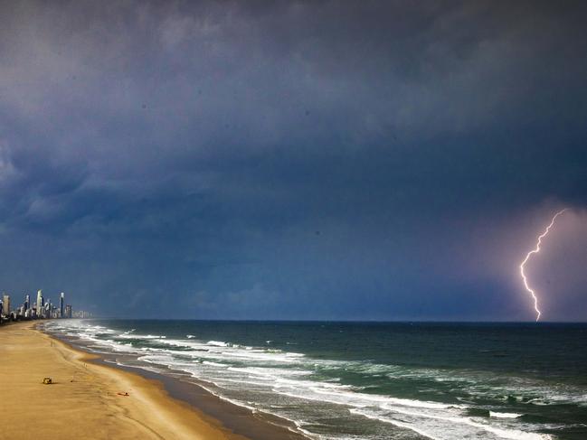 Queensland state election coverage on the Gold Coast.Stormy Sky from Miami on the Gold Coast.Picture: NIGEL HALLETT