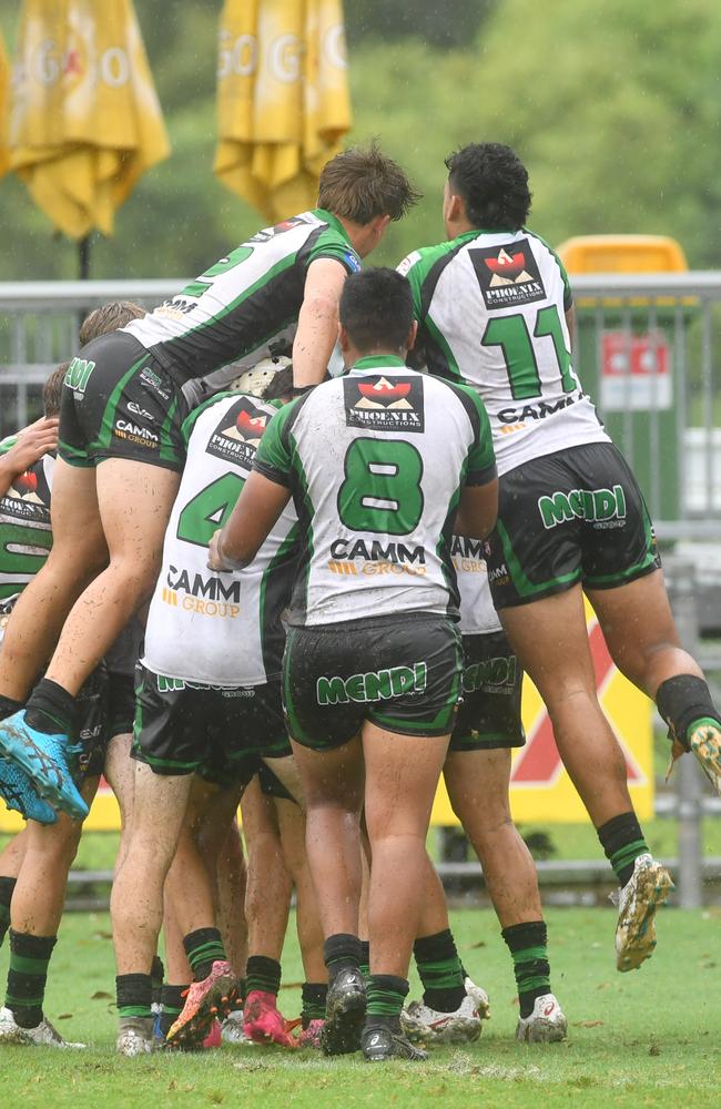 Townsville Blackhawks juniors against Mackay Cutters. U17 boys (Cyril Connell Cup) at Jack Manski Oval. Blackhawks try. Picture: Evan Morgan