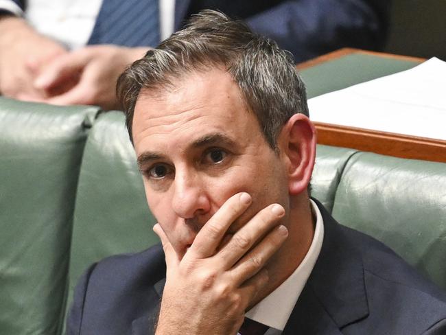 CANBERRA, Australia, NewsWire Photos. June 5, 2024: Federal Treasurer Jim Chalmers during Question Time at Parliament House in Canberra. Picture: NewsWire / Martin Ollman