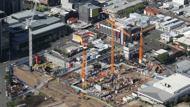 The Brisbane Showgrounds regeneration project under construction back in 2014.