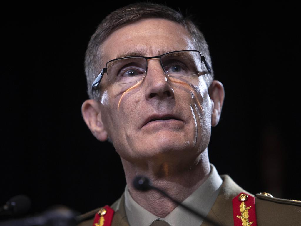 ADF Chief General Angus Campbell said he “sincerely and unreservedly” apologised “for any wrongdoing by Australian soldiers. Picture: NCA NewsWire /Gary Ramage