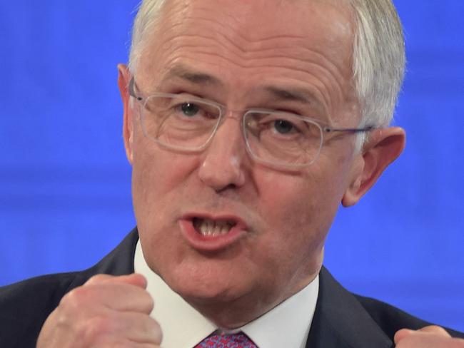 Australian Prime Minister Malcolm Turnbull addresses the National Press Club in Canberra, Thursday, June 30, 2016. A federal election will be held in Australia on Saturday July 2. (AAP Image/Lukas Coch) NO ARCHIVING