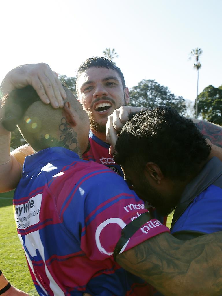 Alexandria Rovers celebrate their win. Picture: John Appleyard